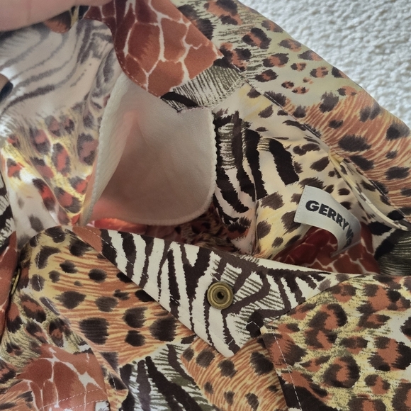Gerry Weber Animal Print Button Down Shirt Blazer Blouse Size 10 - Picture 8 of 8
